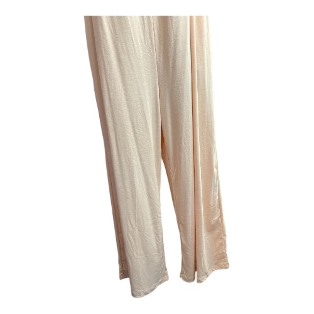 EUC women’s tan adjustable spaghetti strap jumpsuit | size XL - Picture 3 of 6